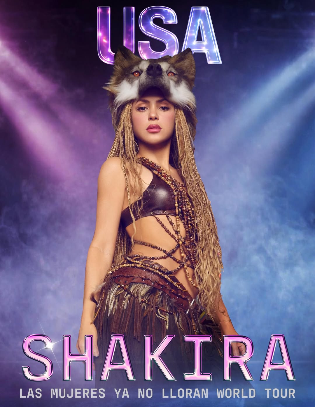 Shakira Las Mujeres Ya No Lloran Tour Poster 2026